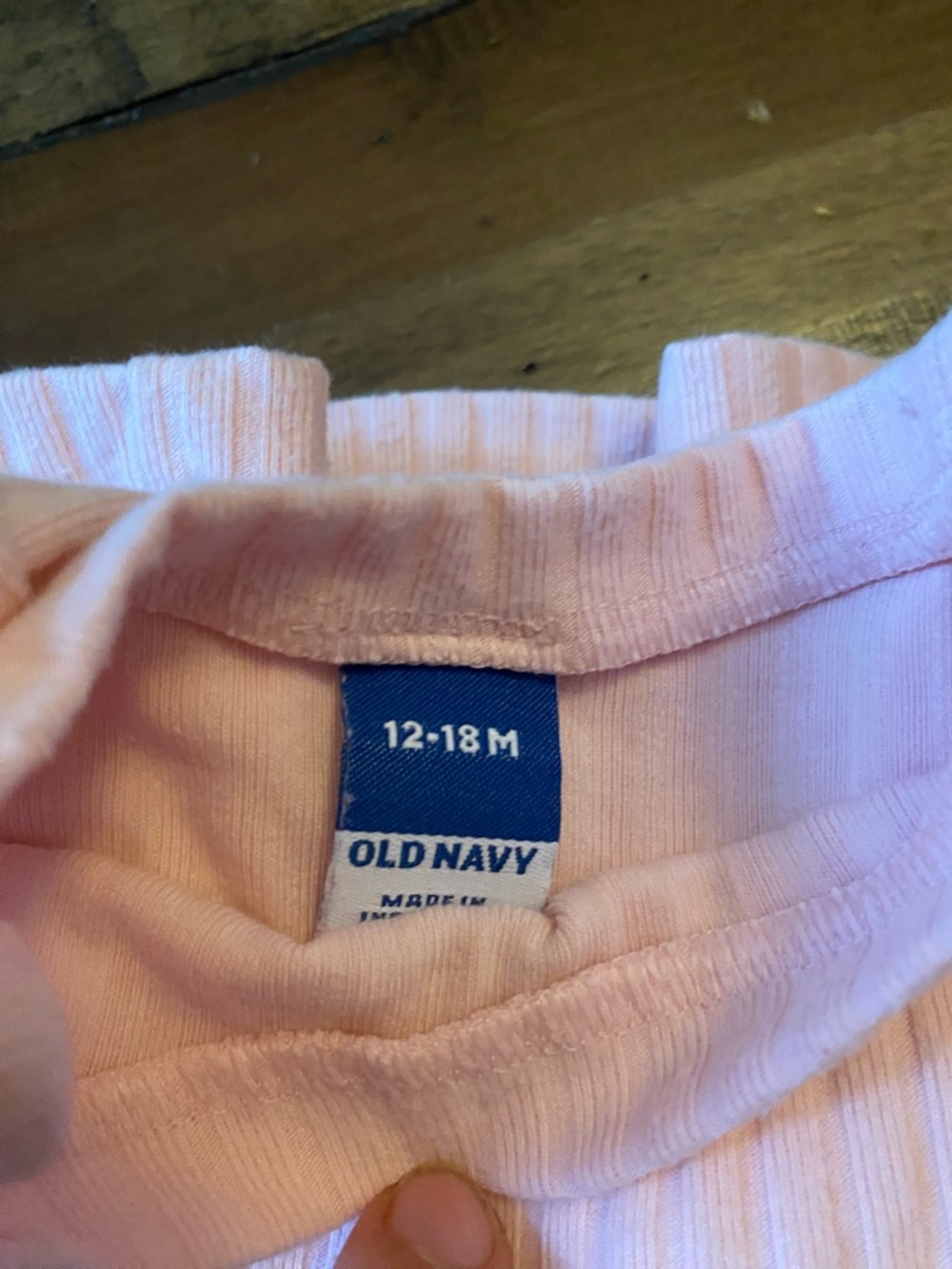 Old Navy Light Pink Ribbed Tee